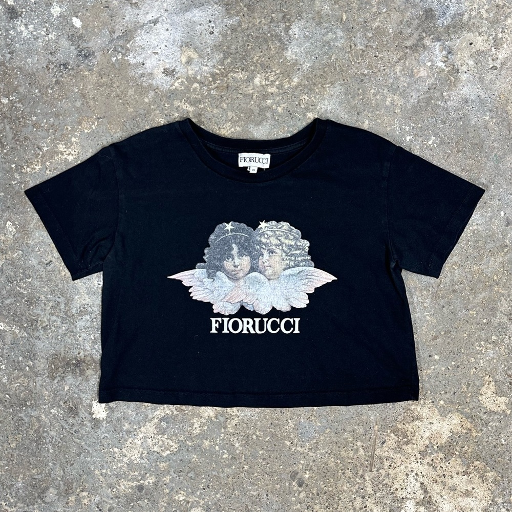 Fiorucci Black Angel Cropped Tee